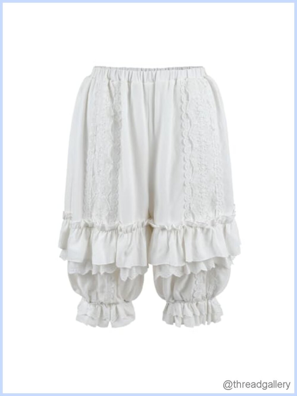 Cotton Ruffle Lace Bloomers Victorian Renaissance Kawaii Shorts Sleepwear